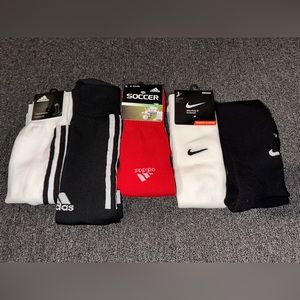 Lot of Nike and adidas adult soccer socks